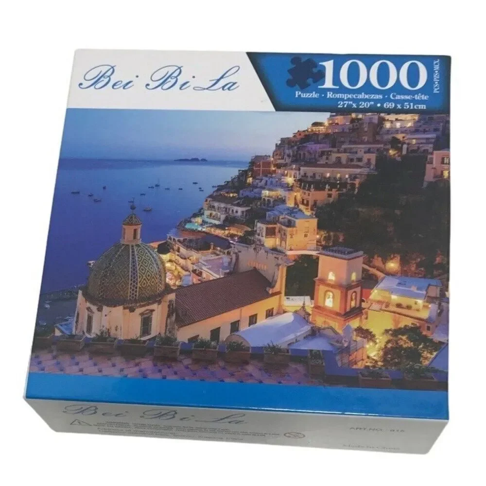 Bei Bi la jigsaw puzzle 1000 piece 27x20 Mediterranean Night Sea View new in box